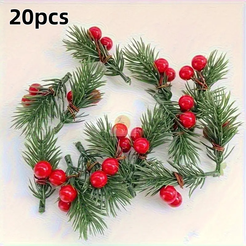 Florist Supplies - 20 pièces de branches de pin